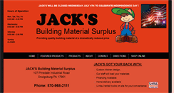 Desktop Screenshot of jackssurplus.com